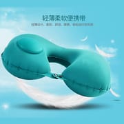 Pressing inflatable Neck Pillow Push Button Pillow Travel Pillow_img_13