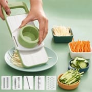 5-in-1 Vegetable Cutter & Slicer – Stainless Steel Multi-Blade Kitchen Tool for Slicing, Dicing, Grating & Julienne | Price in BD_img_1