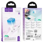Hoco C101A PD 20W Fast Mini Travel Charger Adapter With Type C To Type C Cable_img_1