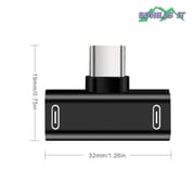 2 in1 Dual USB-C Type C Splitter Adapter to Charger and Headphone For Android US Alliance_img_4