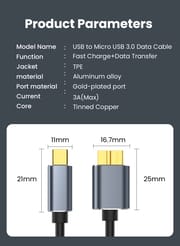 Micro B to Type C Cable -Portable Hard Disk HDD to Type C Cable - Type-C to USB 3.0 Micro B connector 5Gbps cable_img_6