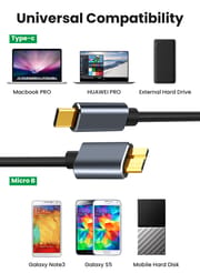 Micro B to Type C Cable -Portable Hard Disk HDD to Type C Cable - Type-C to USB 3.0 Micro B connector 5Gbps cable_img_14