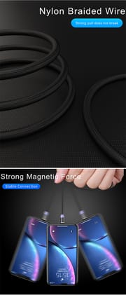Magnetic Fast Charging Cable With Led Indicator - Type B / Type C / Type IOS - ( One cable + One head)_img_11