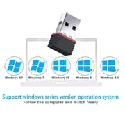 RTL8188 Wi-fi Network Card Mini Wireless USB wifi receiver | Adapter | 300mbps | Dongle |802.11BGN Network Card | 300 Mbps | 40m Range | USB 2.0 With CD  - Black - 286438000_img_4