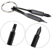 1 Set Stainless Steel Mini EDC Multifunction Screwdriver Key Shape Slotted Screwdrivers Keychain Pocket Repair Tool_img_8