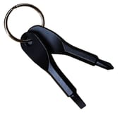 1 Set Stainless Steel Mini EDC Multifunction Screwdriver Key Shape Slotted Screwdrivers Keychain Pocket Repair Tool_img_9