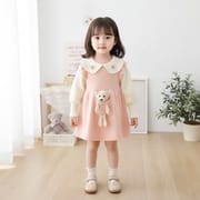 Baby Girls Winter Knit Dress with Teddy Pocket (1 to 6 years) for yours ANGEL_img_2