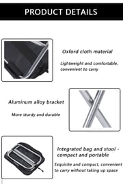 Aluminum Alloy Mini Folding Stool Chair for Camping and Outdoors / Fishing Chair_img_6