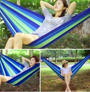 Single Person Chinese Canvas Fabric Hammok - 120kg Capacity_img_11