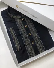 Midnight Sultan premium embroidery Panjabi-A0348_img_0