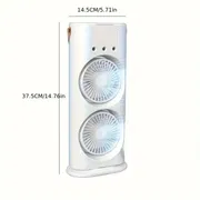 Rechargeable Dual Head Mist Cooling Fan with Remote – 3 Speeds, LED Light & 280ml Water Tank_img_13