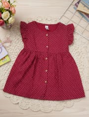 Girls Woven Frock Code: MS-40_img_2