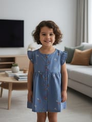 Girls Woven Frock Code: MS-33_img_2