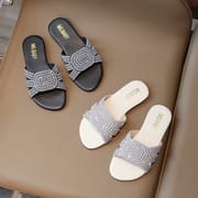 Kids Girls Luxury Crystal Glitter Slippers Summer Sandals (3–5 years)_img_0