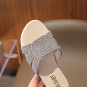 Kids Girls Luxury Crystal Glitter Slippers Summer Sandals (3–5 years)_img_3