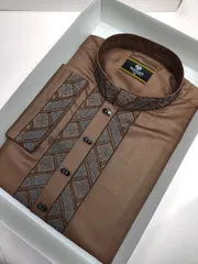 Regal Brown Embroidery Panjabi_img_2