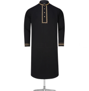 Black Stripe Panjabi Good Quality Fabrics_img_0