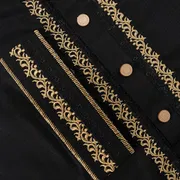 Black Stripe Panjabi Good Quality Fabrics_img_2