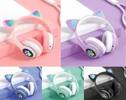 STN-28 Colorful Light Wireless Cat Headset_img_1