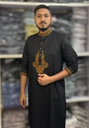 Ajwah Royal Black Embroidery Panjabi_img_1