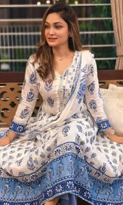 Most Exclusive Demanding Collection Cotton Gown 3 piece_img_1