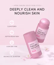 LAIKOU Japan Sakura Solid Mask Stick - Deep Cleaning Face Mask 40g_img_1