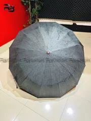 Premium 12-Ribs Automatic Open/Close Wood Handle Umbrella_img_2