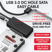 Sata to USB Data Cable USB 3.0 - Supports both Desktop and Laptop HDD 2.5 and 3.5 inch with extra 12v power port_img_0