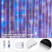 Curtain Lights 300 LED String Lights With Remote Control USB Port Connection Warm/Multicolor_img_3