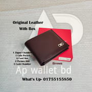 Ferragamo Original Leather Wallet With Branding Premium Box_img_3