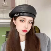 PU leather Beret cap_img_0