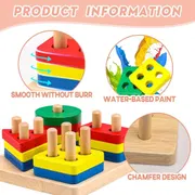 Montessori Wooden Shape Sorting Educational Puzzle Toy_img_4