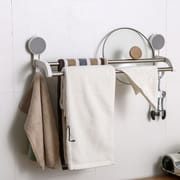 Bathroom Vanities Storage Holders Wall Mounted Storage Racks Bathroom Racks Adhesive Metal Towel Rack_img_1