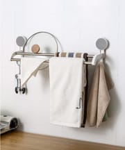 Bathroom Vanities Storage Holders Wall Mounted Storage Racks Bathroom Racks Adhesive Metal Towel Rack_img_7