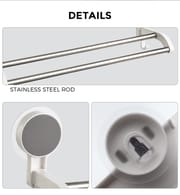 Bathroom Vanities Storage Holders Wall Mounted Storage Racks Bathroom Racks Adhesive Metal Towel Rack_img_8