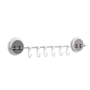 6 Hooks Kitchen Wall Mounted Stainless Steel Cupboard Bathroom Utensil No Drill Hanging Rack Holder J-type Hook_img_0