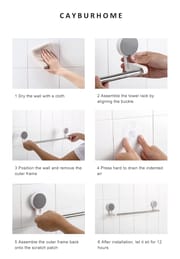 6 Hooks Kitchen Wall Mounted Stainless Steel Cupboard Bathroom Utensil No Drill Hanging Rack Holder J-type Hook_img_6