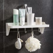 Adhesive Bathroom Shower Caddy No Drilling Installation 6.6 Lbs Bearing Weight Bathroom Shelf Kitchen Holder for Soap Shampoo Shower Gel Towels_img_4