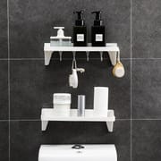 Adhesive Bathroom Shower Caddy No Drilling Installation 6.6 Lbs Bearing Weight Bathroom Shelf Kitchen Holder for Soap Shampoo Shower Gel Towels_img_7