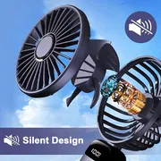 Portable Handheld Fan 5 Speeds 2000mAh Mini Pocket Fan Rechargeable 2.5W Powerful Wind Phone Holder Design Fans_img_4