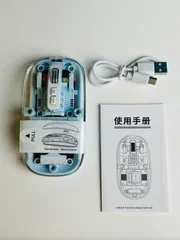 GearUP WM30 Transparent Crystal 2.4G + Bluetooth Magnetic Wireless Mouse- Blue Color_img_0