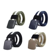 Striped Canvas Men's Belt Lightweight Hard Plastic Buckle Nylon Outdoor Sports Leisure Belt for Men 120cm_img_5