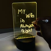 GearUP Acrylic Multicolor Night Lamp with Writable Board and Eraser Pen – Black_img_0