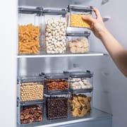 BPA-Free Clear Plastic Stackable Storage Containers with for Kitchen Pantry and Refrigerator Organization, Pasta, Flour_img_5
