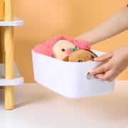 Plastic Baskets for Bathroom, Kitchen and Office Storage - Sleek Modern Design Box for Home Storage and Organisation_img_5