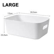 Plastic Baskets for Bathroom, Kitchen and Office Storage - Sleek Modern Design Box for Home Storage and Organisation_img_7