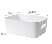 Plastic Baskets for Bathroom, Kitchen and Office Storage - Sleek Modern Design Box for Home Storage and Organisation_img_13