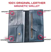 KROYSHALA Premium 100% Genuine Cow Leather Long Wallet – Black | Stylish & Spacious_img_0