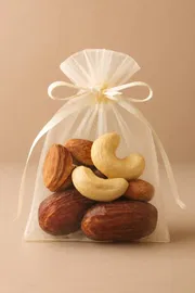 9x12 cm Solid color organza Plain gift bag - 3.5x4.72 inc drawstring Chocolate, Dry Food & Jewelry Packaging Bag_img_2