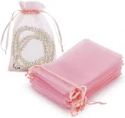 9x12 cm Solid color organza Plain gift bag - 3.5x4.72 inc drawstring Chocolate, Dry Food & Jewelry Packaging Bag_img_7